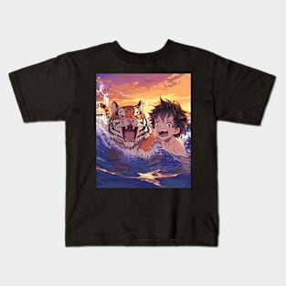 A Boy, His Tiger, and Their World Kids T-Shirt